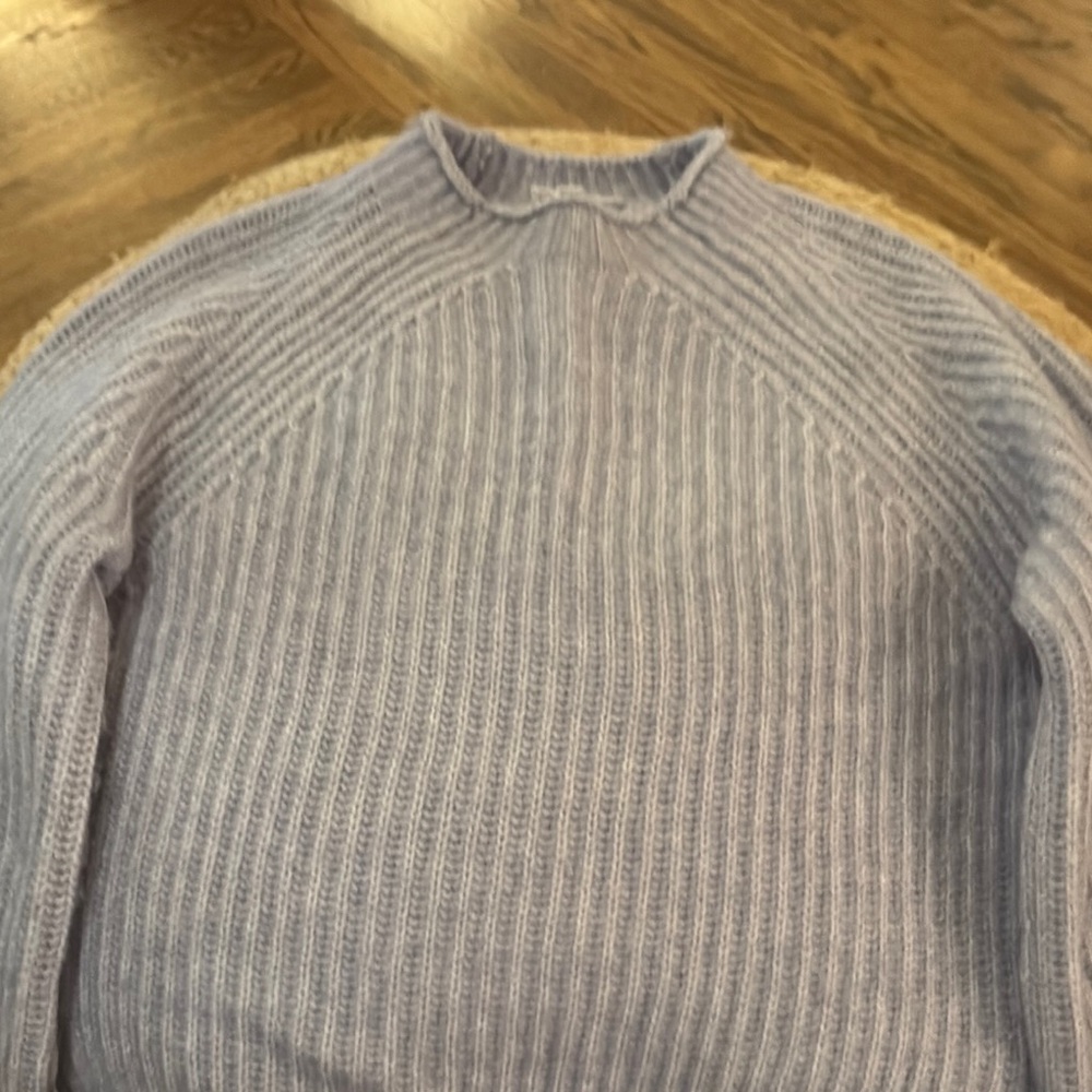 BB Dakota Purple Crewneck Sweater Ribbed Knit